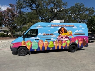 Happy kids enjoying ice cream